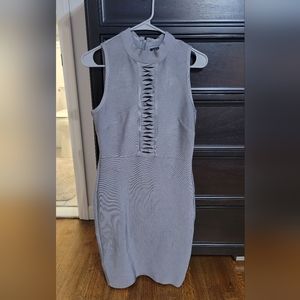 Women's silver or gray girls night out dress